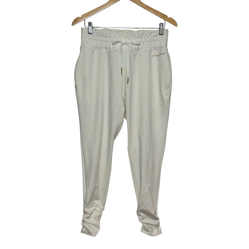 Gym Shark Whitney Simmons Ivory Tapered Athletic
Sweats Stretch Womens SZ. M - Picture 5 of 15